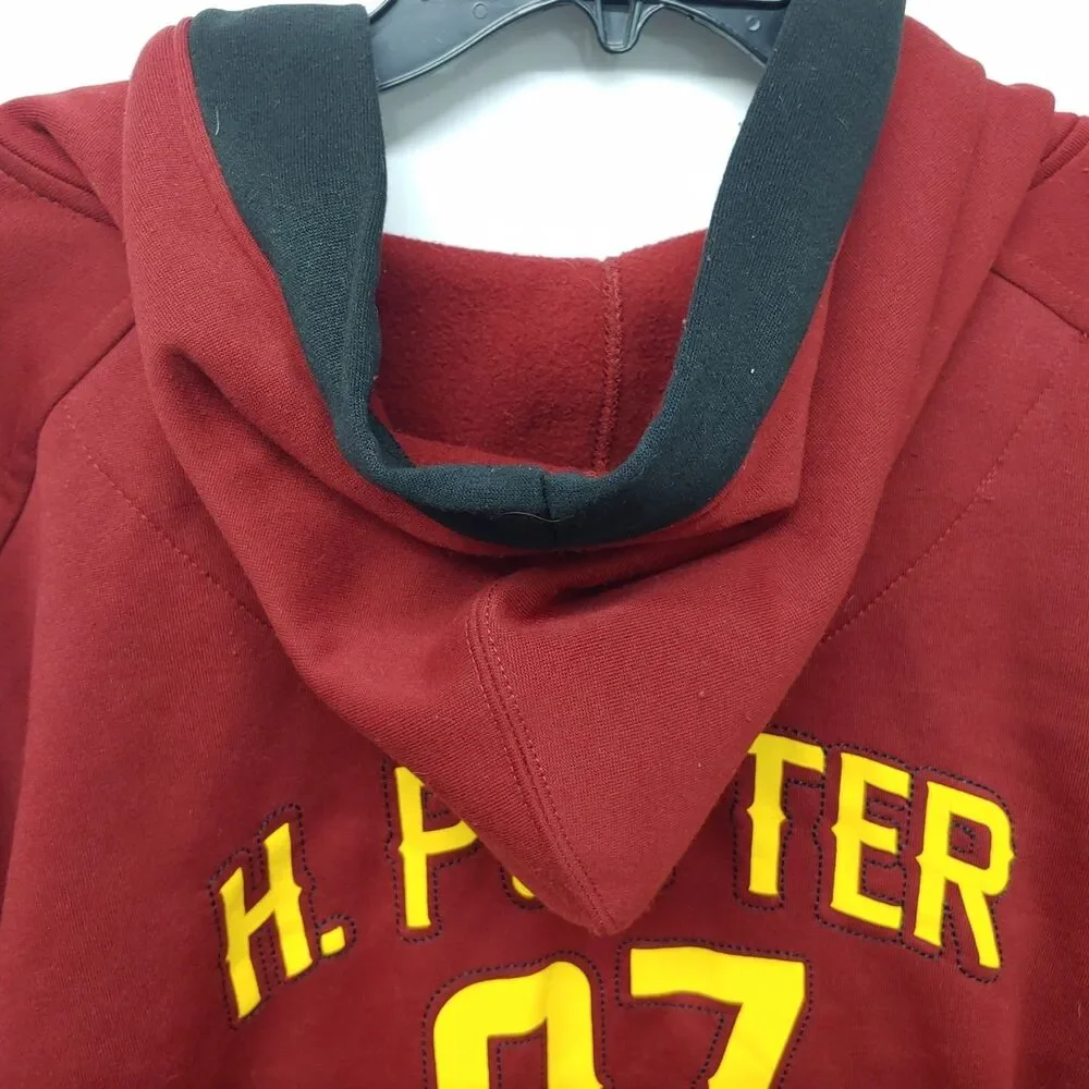 Harry Potter Gryffindor Quidditch Bath Robe - Red Fleece Hooded L/XL - USED